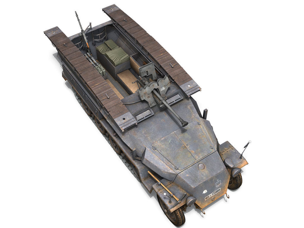 SD KFZ 251 7 Ausf C Pioneer Assault bridge 3D model_10