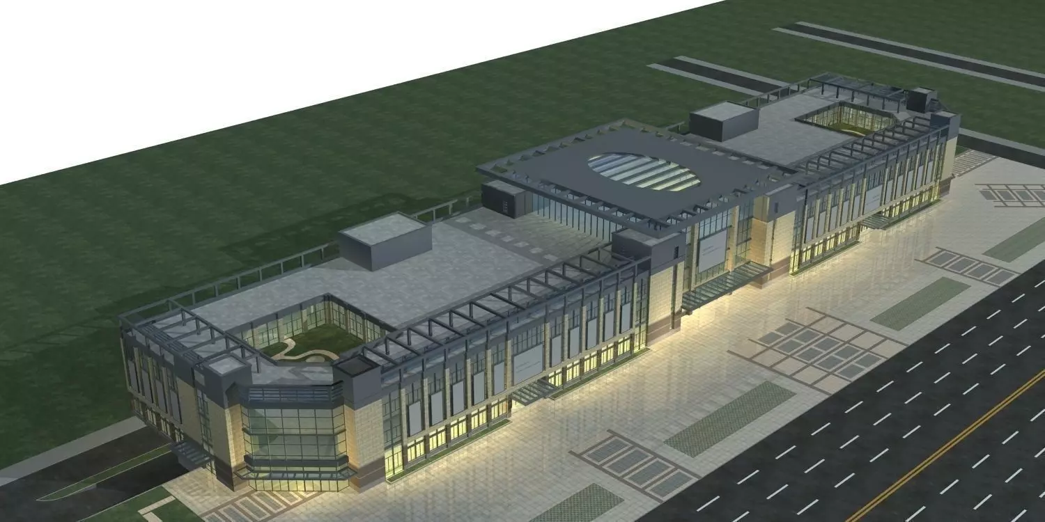 Commercial Building 3D model_0