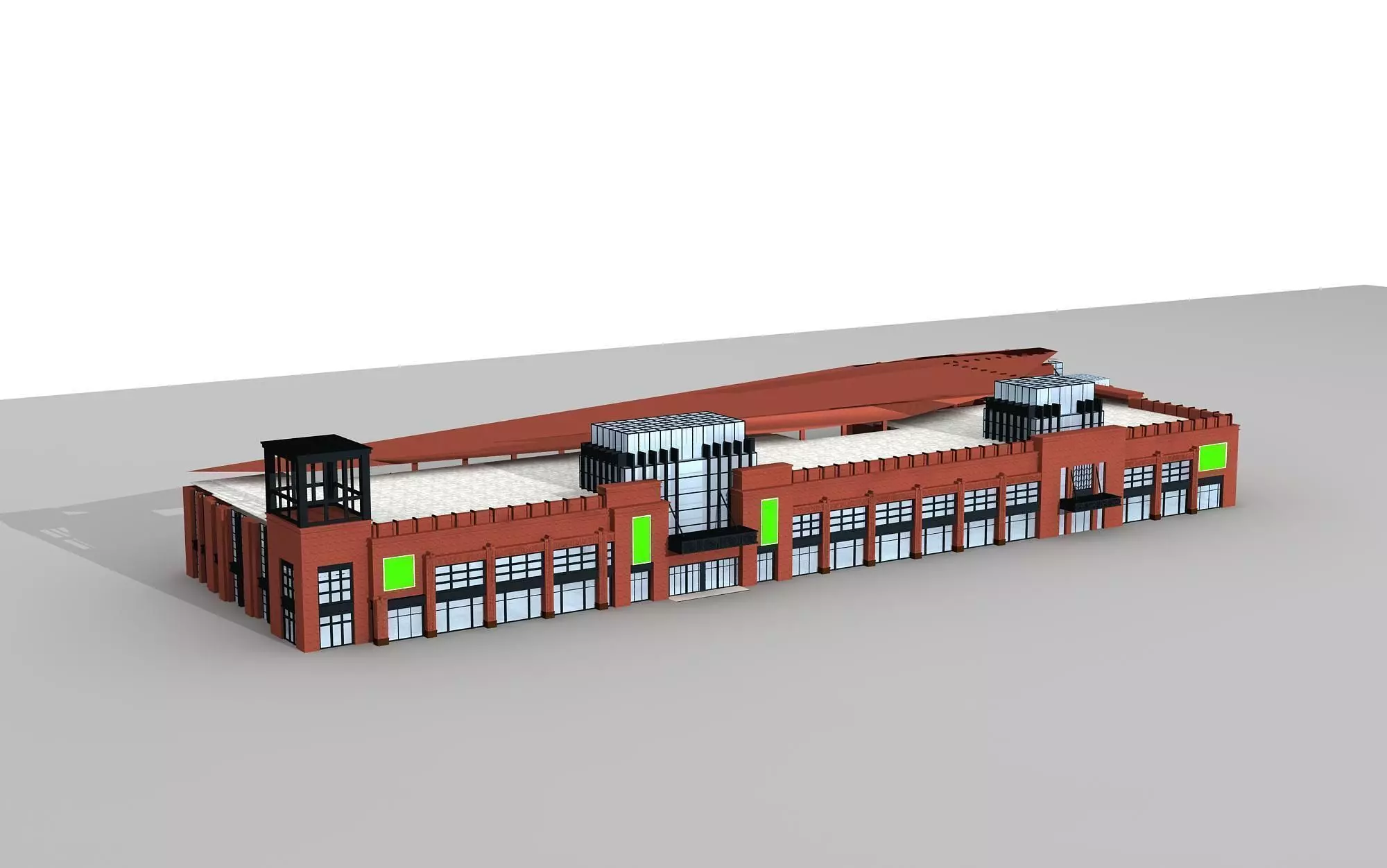 Commercial Building 3D model_0