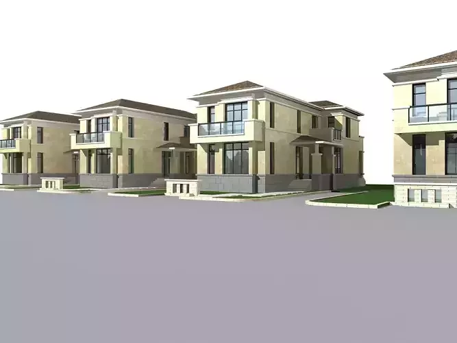 Villa three residential buildings