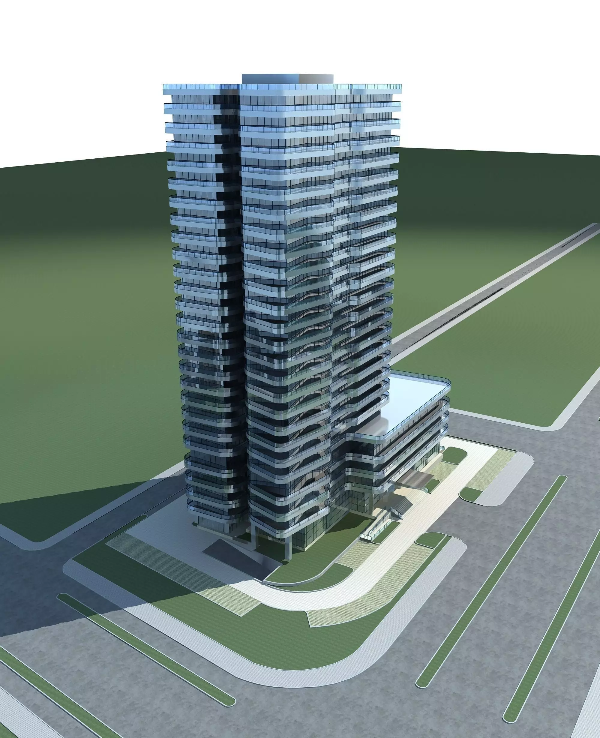 Office Building 3D model_0