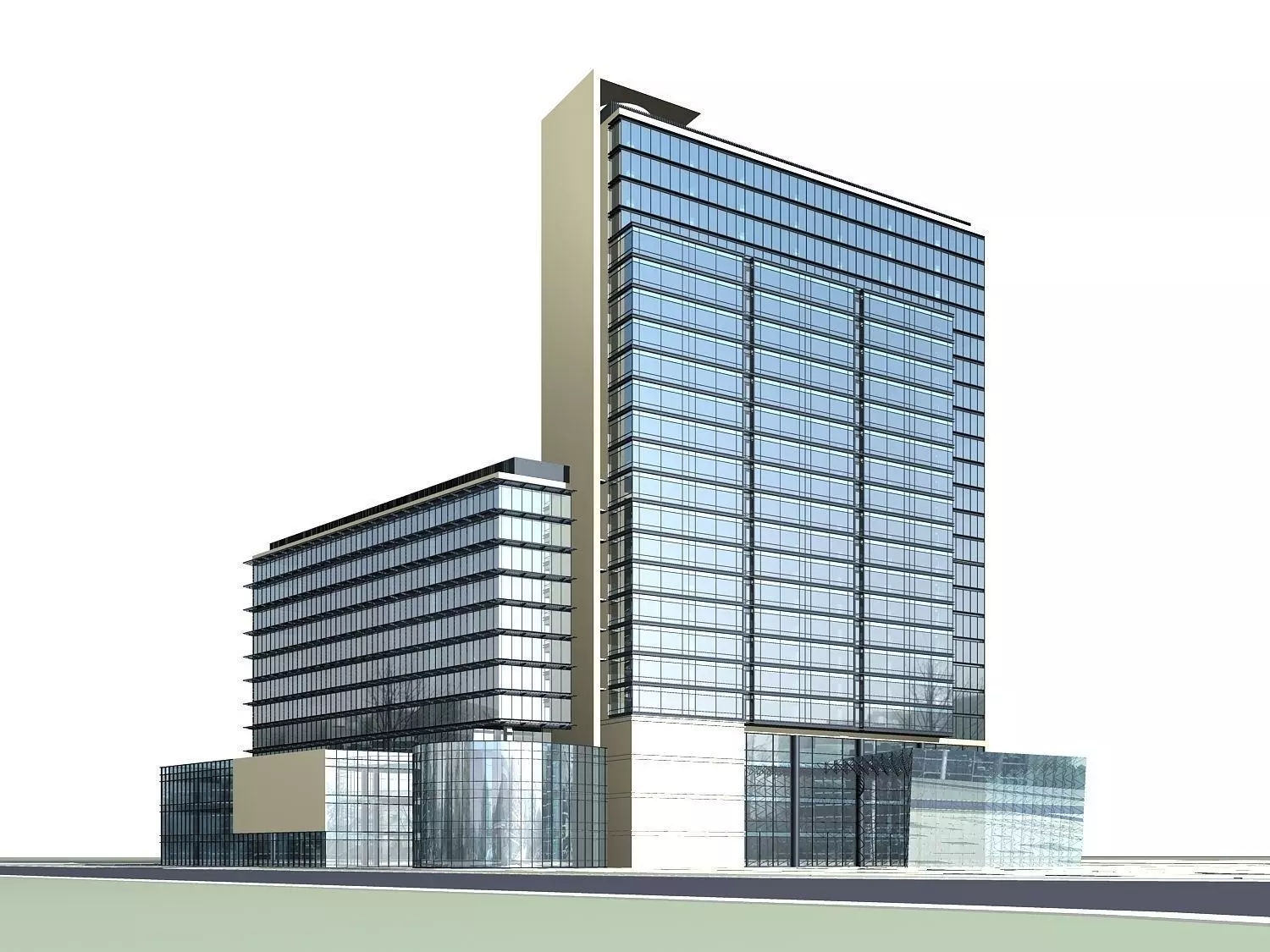 Office Building 3D model_0