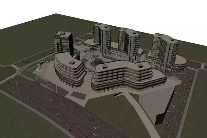 Commercial Building 3D model
