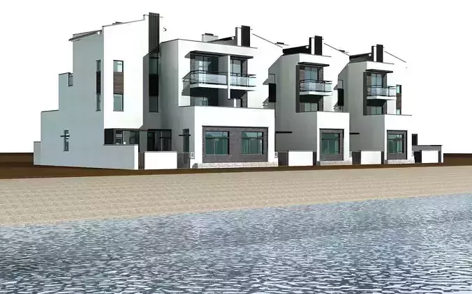 Villa apartment building on beach