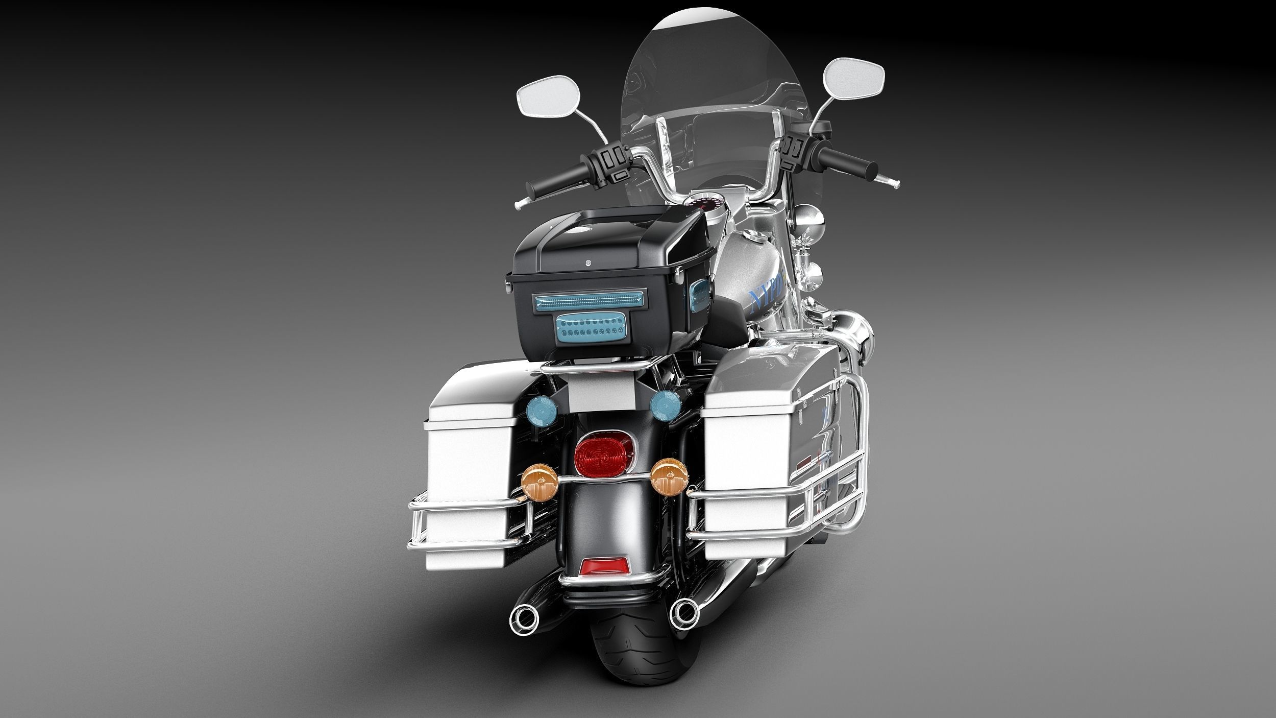 Harley-Davidson Road King NYPD Police 2015 3D model_5