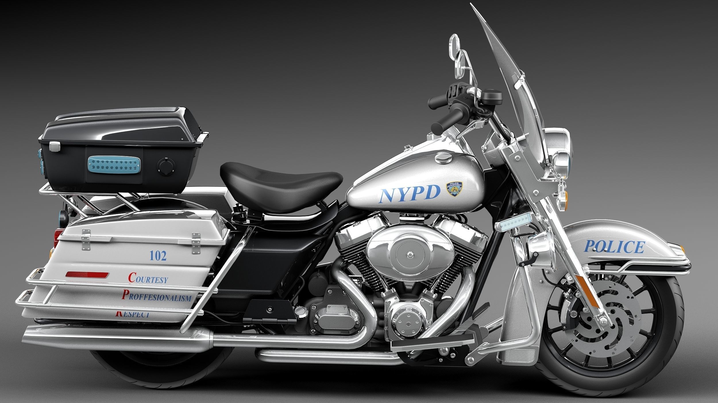 Harley-Davidson Road King NYPD Police 2015 3D model_6