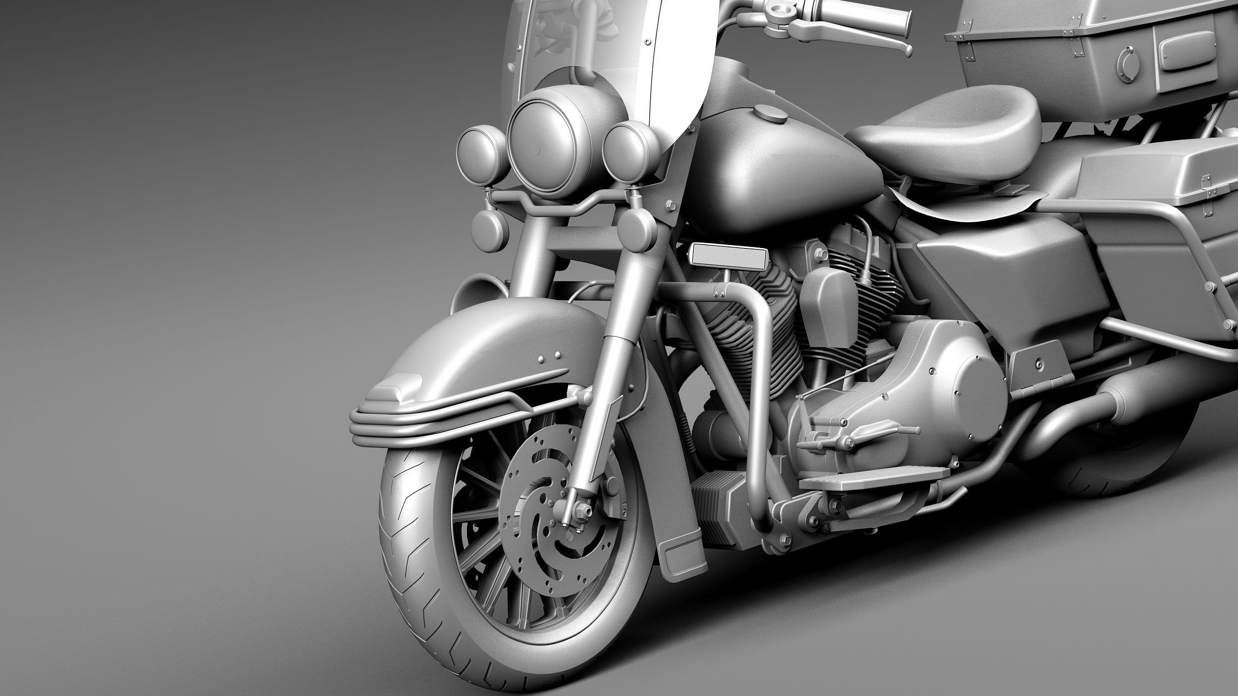 Harley-Davidson Road King NYPD Police 2015 3D model_10