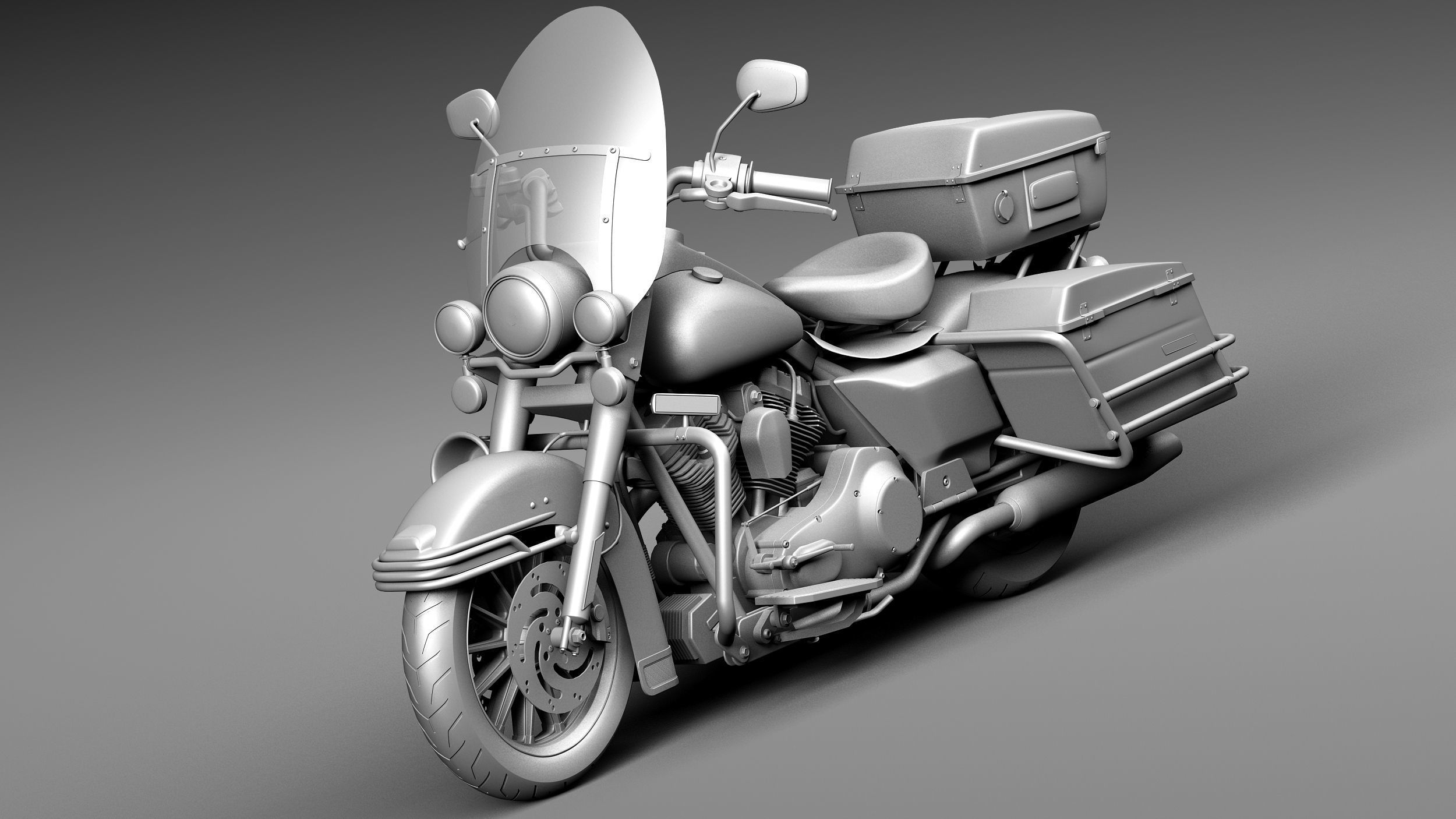 Harley-Davidson Road King NYPD Police 2015 3D model_8