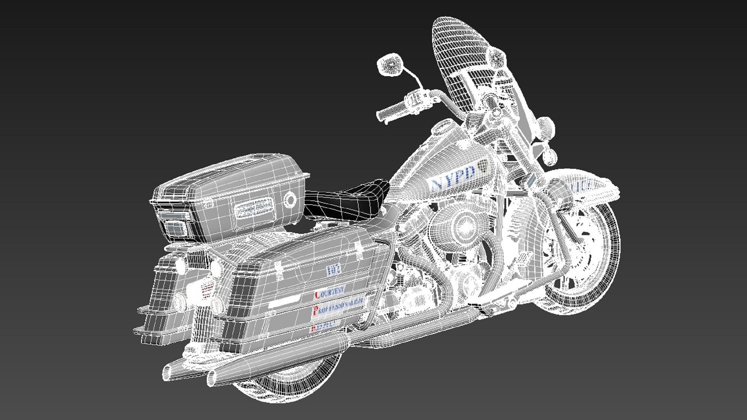 Harley-Davidson Road King NYPD Police 2015 3D model_17