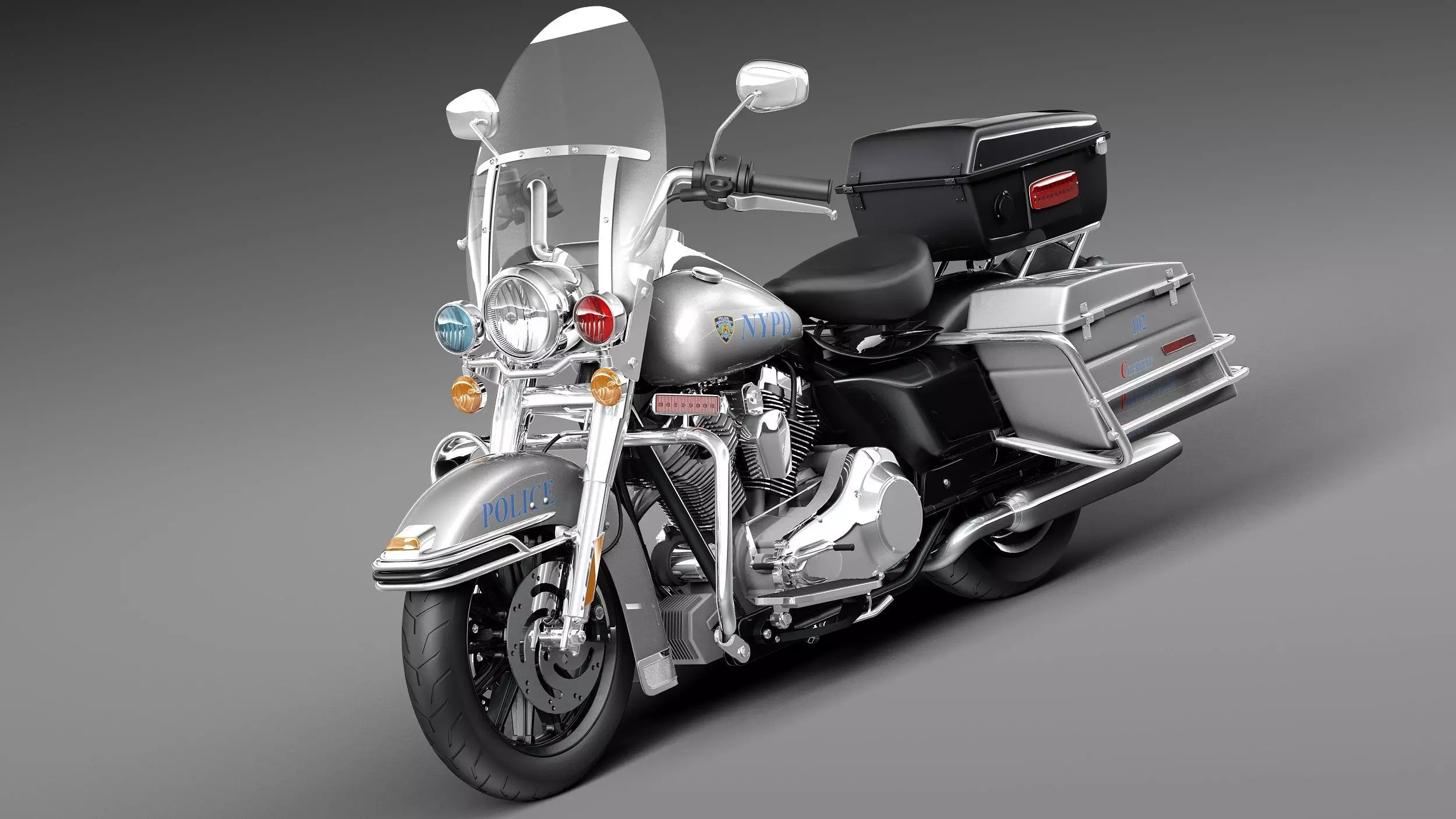 Harley-Davidson Road King NYPD Police 2015 3D model_0