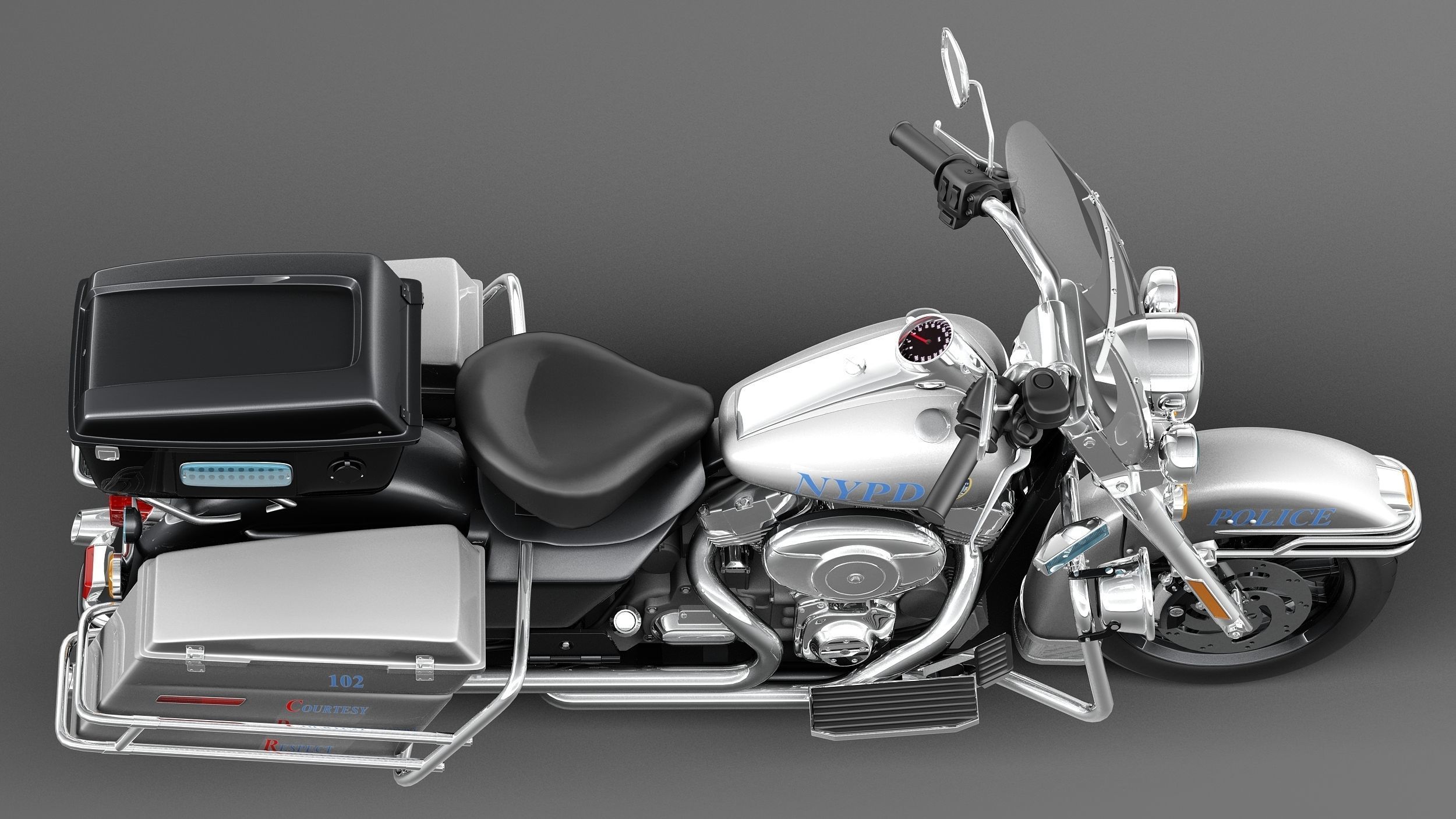 Harley-Davidson Road King NYPD Police 2015 3D model_7