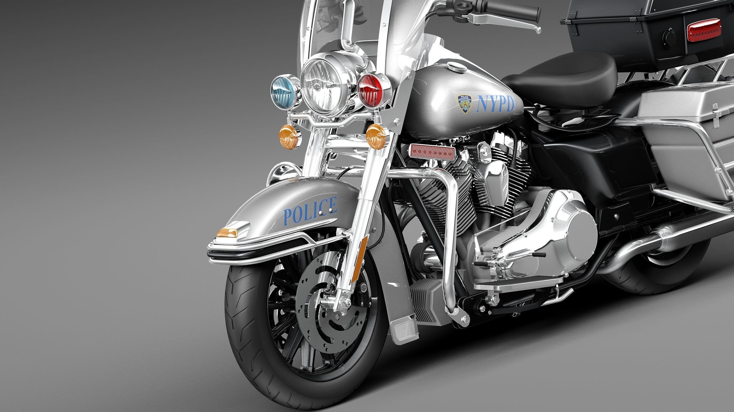 Harley-Davidson Road King NYPD Police 2015 3D model_2