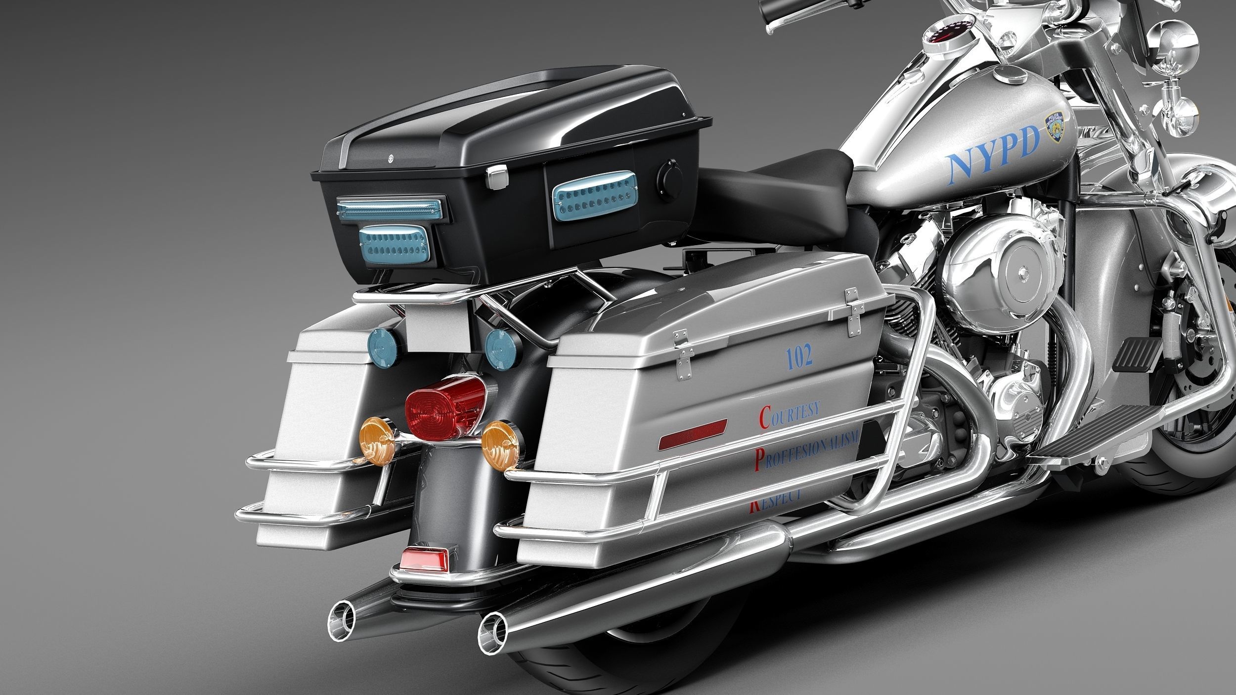Harley-Davidson Road King NYPD Police 2015 3D model_3