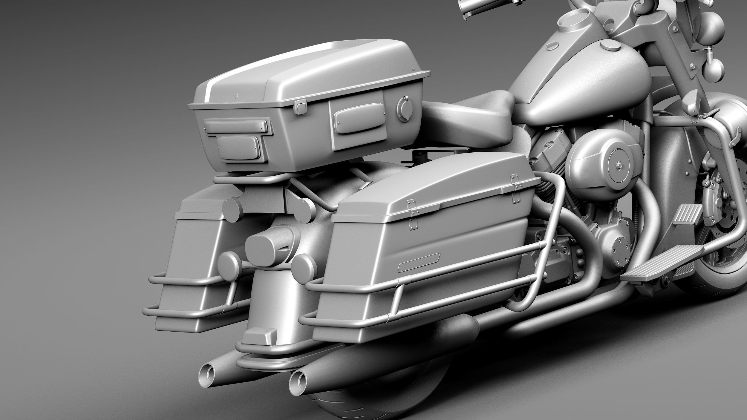 Harley-Davidson Road King NYPD Police 2015 3D model_11
