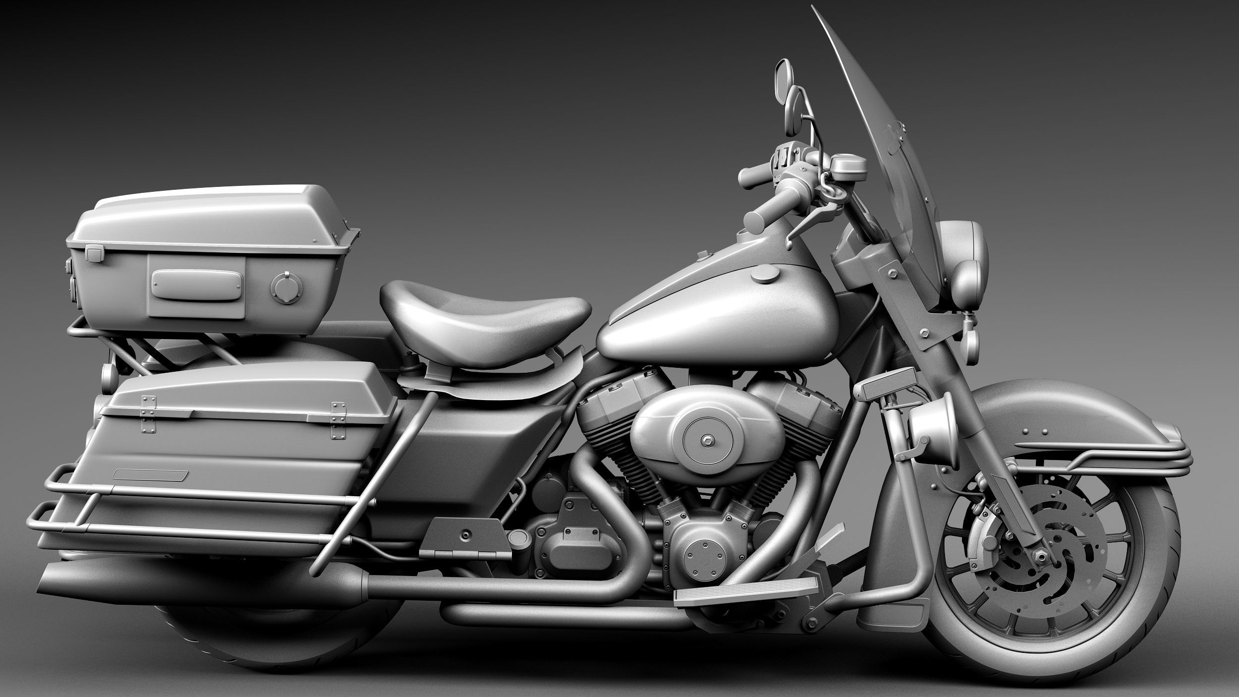 Harley-Davidson Road King NYPD Police 2015 3D model_14