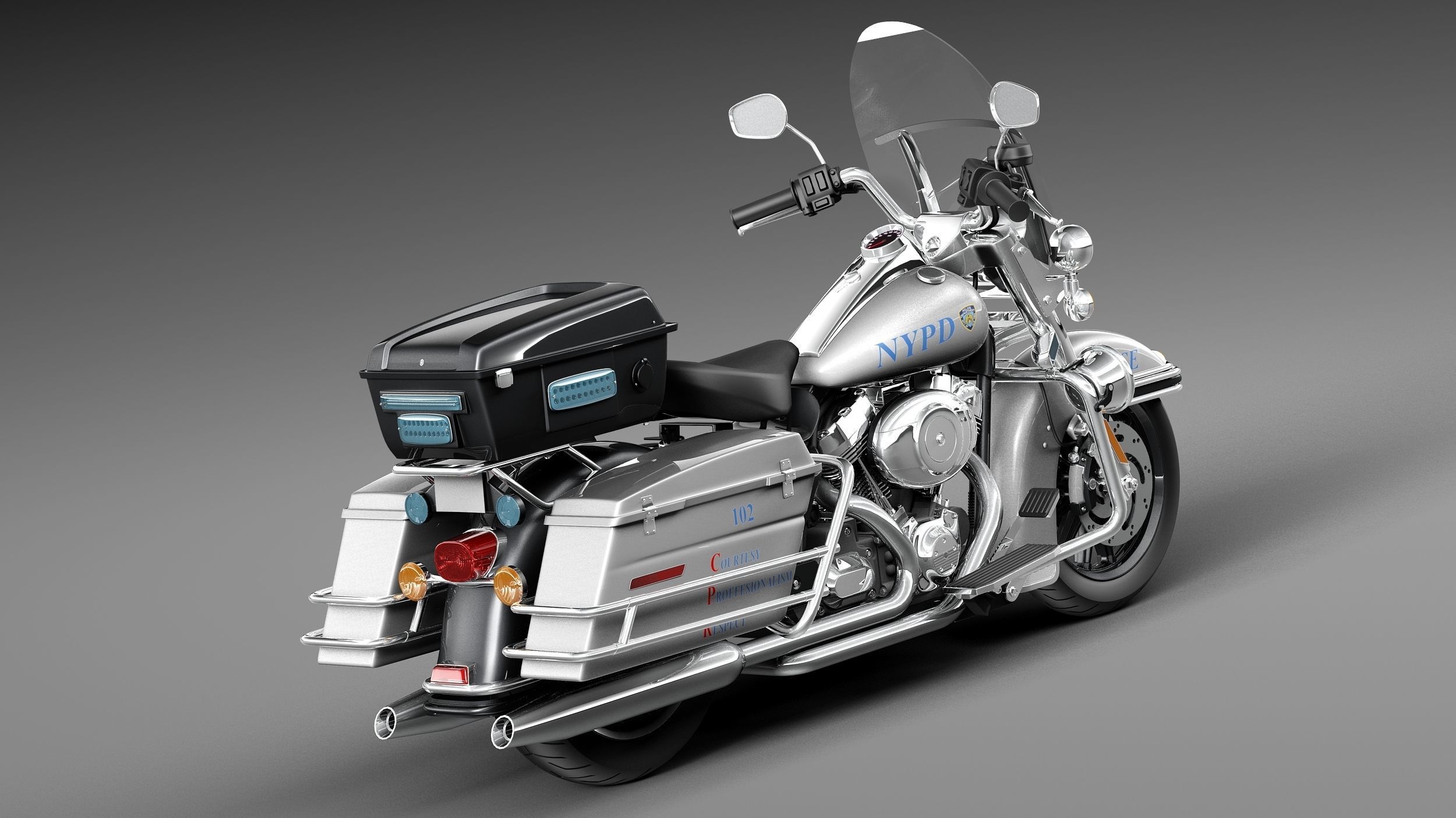 Harley-Davidson Road King NYPD Police 2015 3D model_4