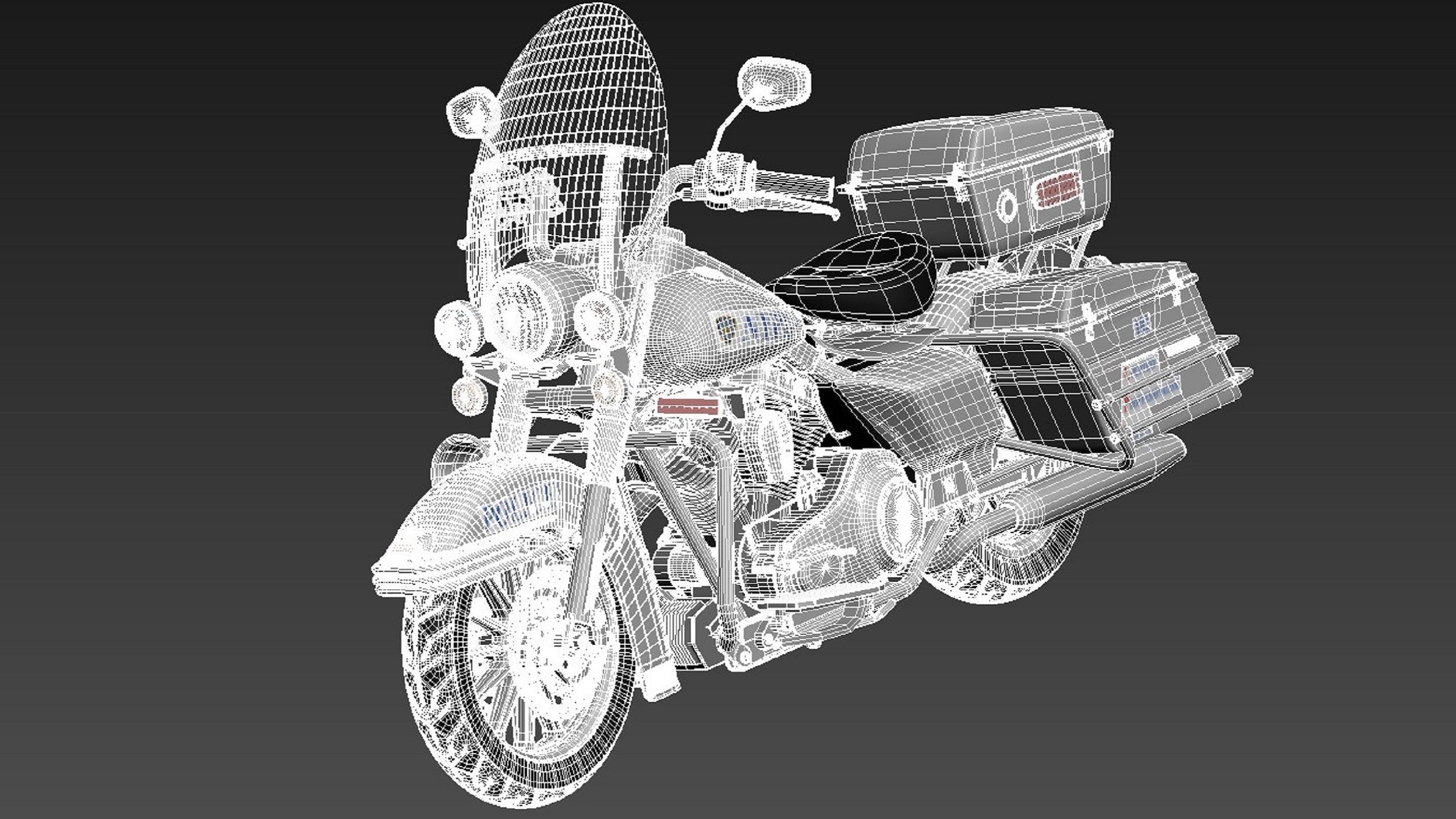 Harley-Davidson Road King NYPD Police 2015 3D model_16