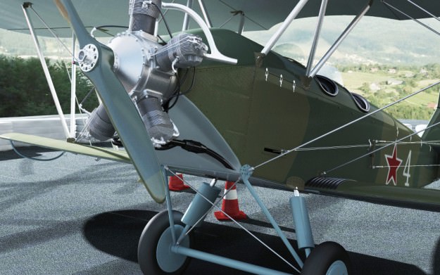 Po-2 Polikarpov Soviet biplane 3D model_14
