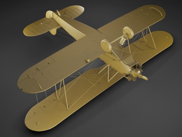 Po-2 Polikarpov Soviet biplane 3D model_21