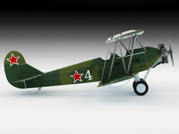 Po-2 Polikarpov Soviet biplane 3D model_2