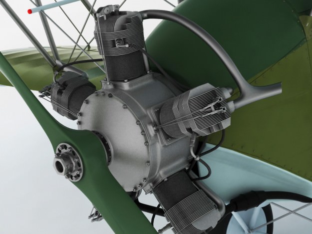 Po-2 Polikarpov Soviet biplane 3D model_9