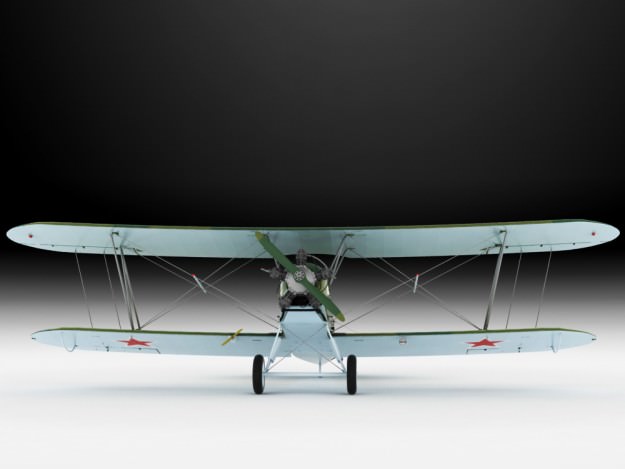 Po-2 Polikarpov Soviet biplane 3D model_5