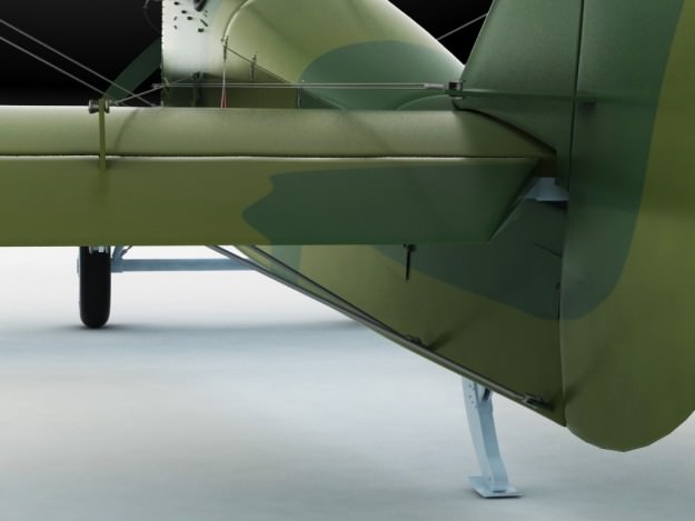 Po-2 Polikarpov Soviet biplane 3D model_10