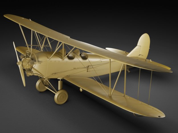 Po-2 Polikarpov Soviet biplane 3D model_17