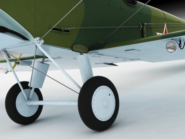 Po-2 Polikarpov Soviet biplane 3D model_8