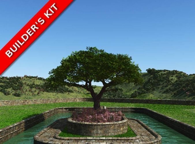 English Garden Masonry Curves Builders Kit 3D model