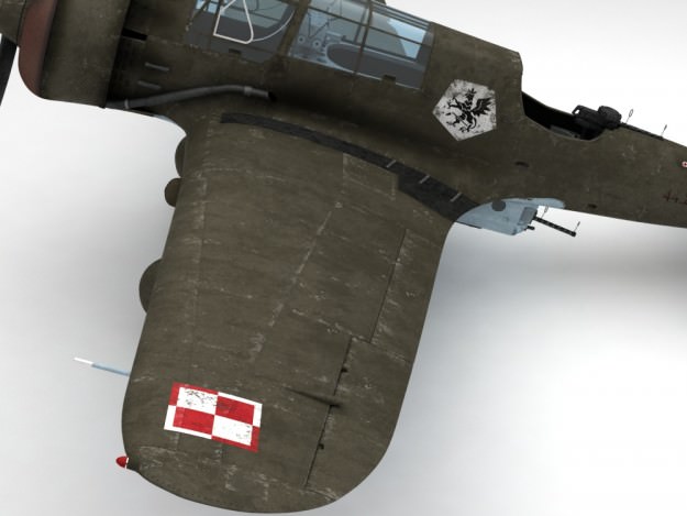 Pzl 23 Karas light bomber 3D model_13