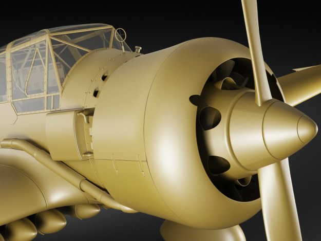 Pzl 23 Karas light bomber 3D model_23