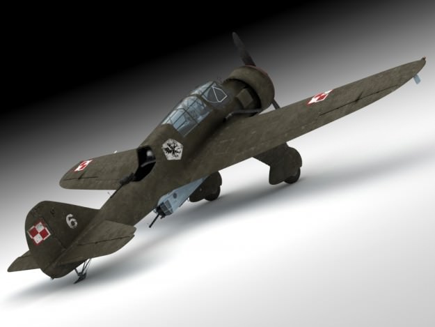 Pzl 23 Karas light bomber 3D model_1