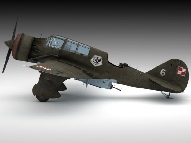 Pzl 23 Karas light bomber 3D model_3