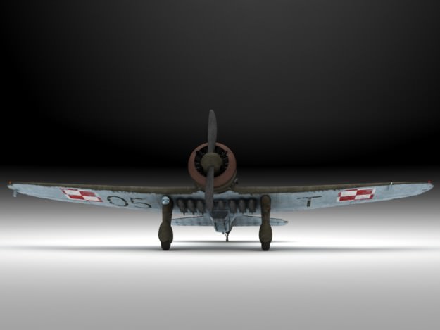 Pzl 23 Karas light bomber 3D model_5