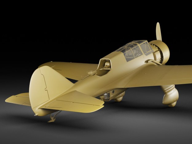 Pzl 23 Karas light bomber 3D model_22