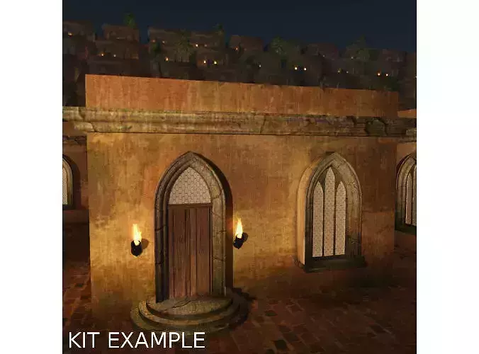 Six Piece Medieval Village Builders Kit