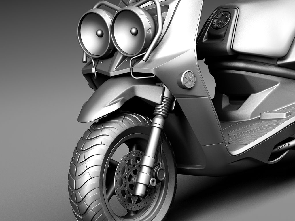 Yamaha Zuma 125 Scooter 2014 3D model_9