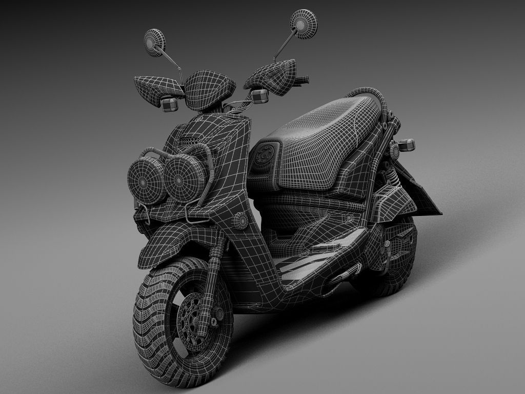 Yamaha Zuma 125 Scooter 2014 3D model_14