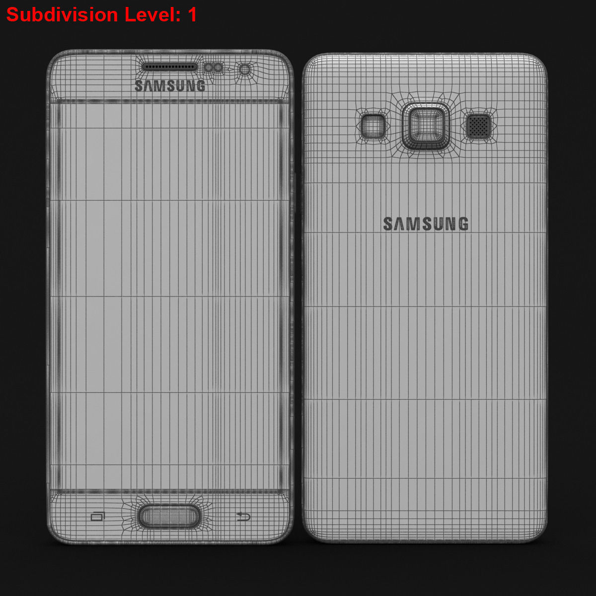 Samsung Galaxy A3 and A3 Duos Black 3D model_23