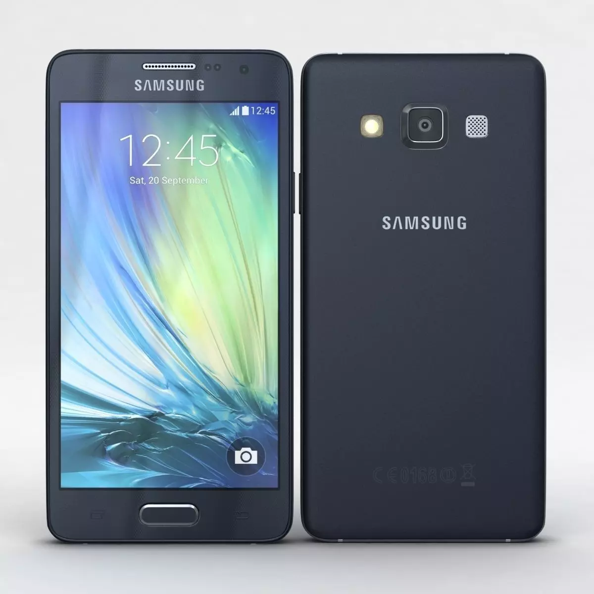 Samsung Galaxy A3 and A3 Duos Black 3D model_0