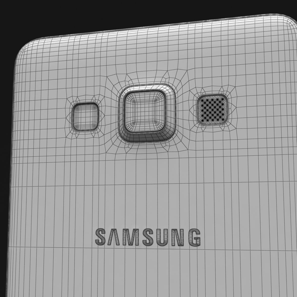 Samsung Galaxy A3 and A3 Duos Black 3D model_33