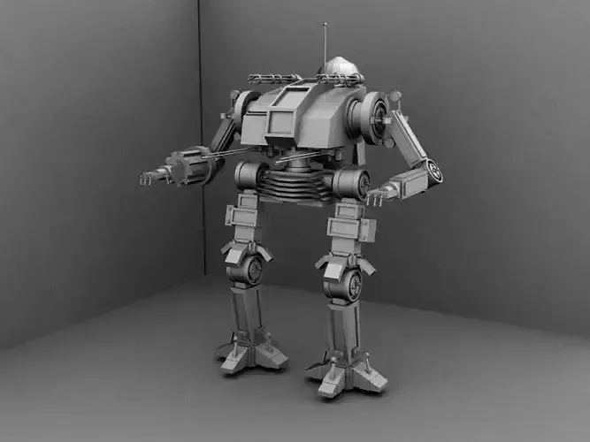 fighter robo Low-poly 3D model