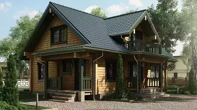 Classic Private Log House 195m