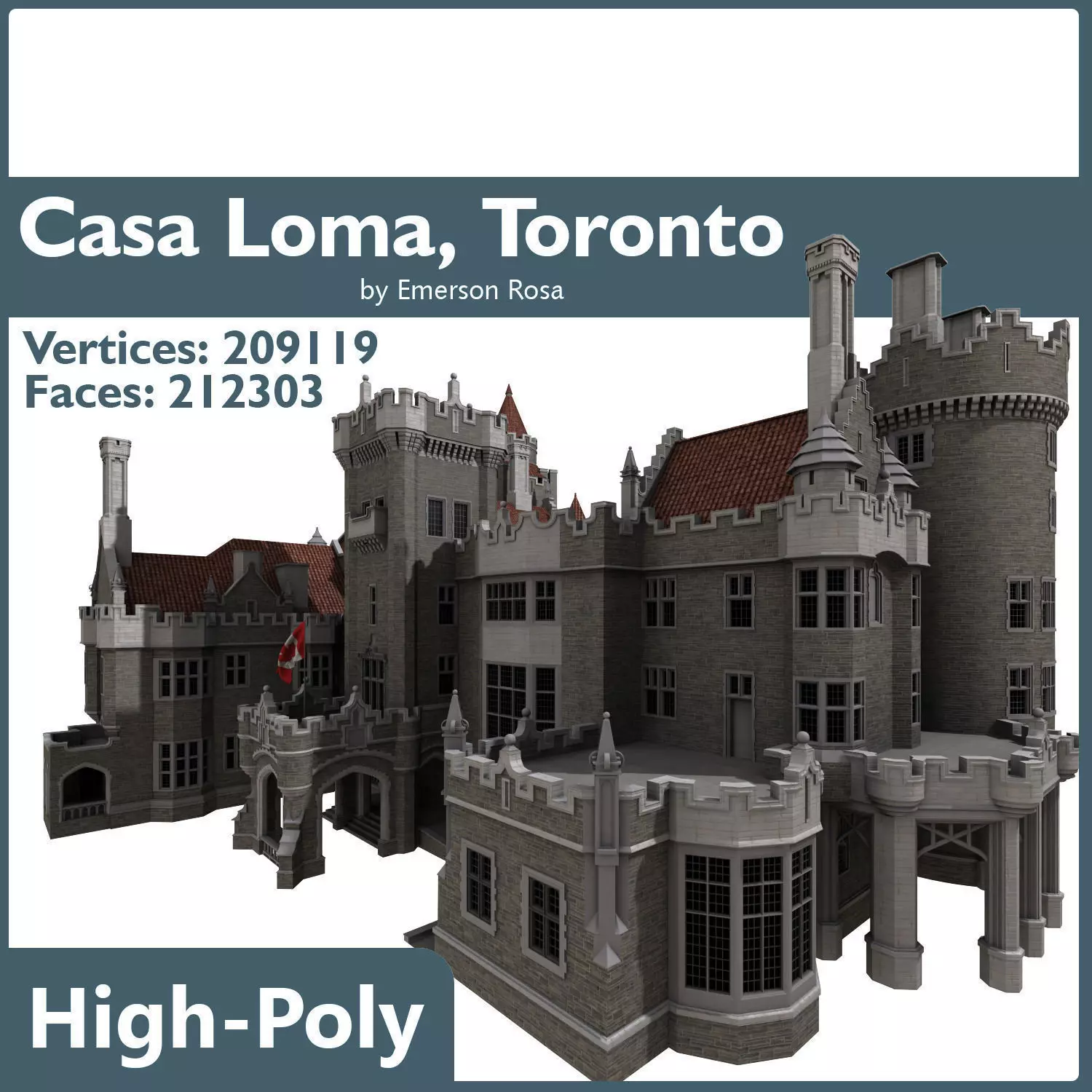 Casa Loma 3D model_0