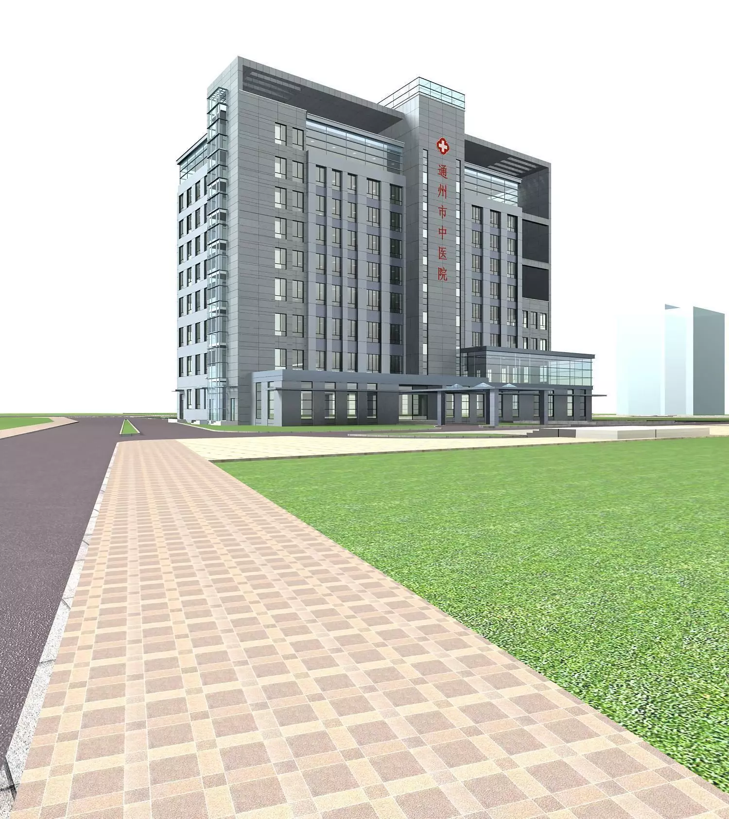 Hospital Building 3D model