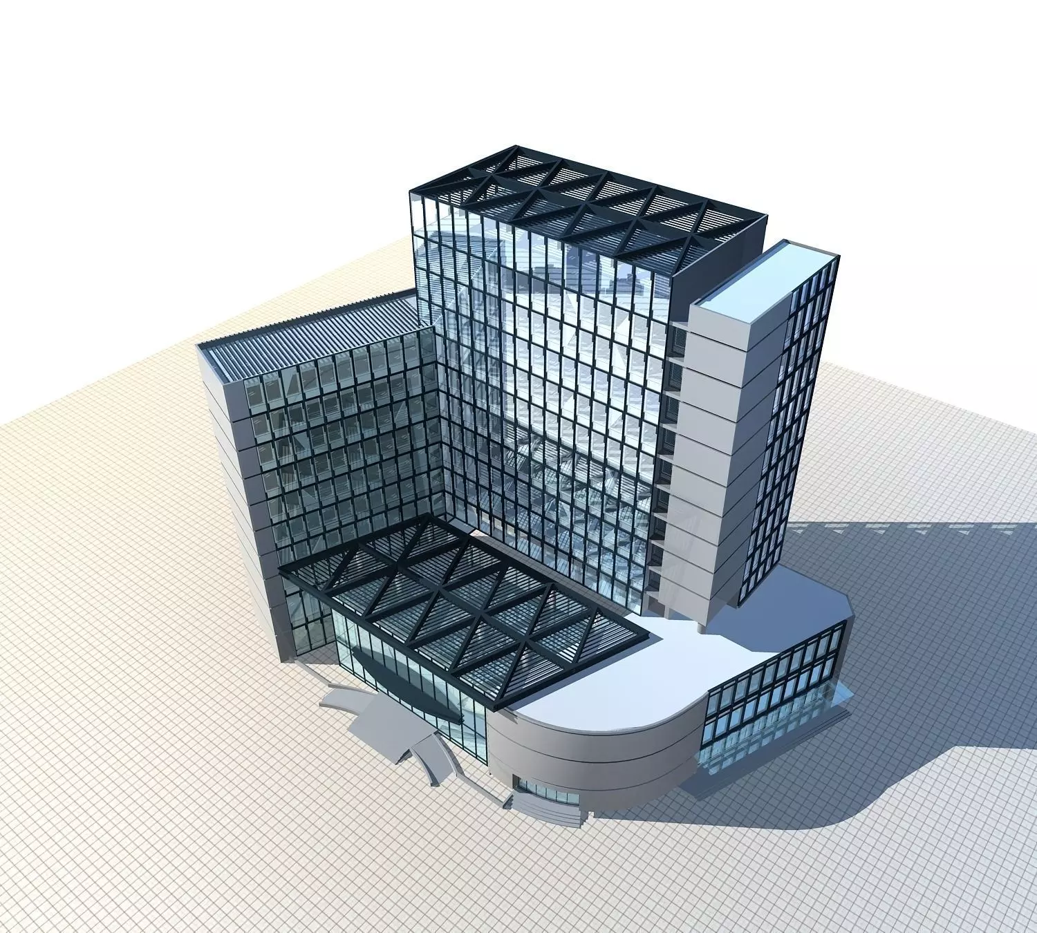 Office Building 3D model_0