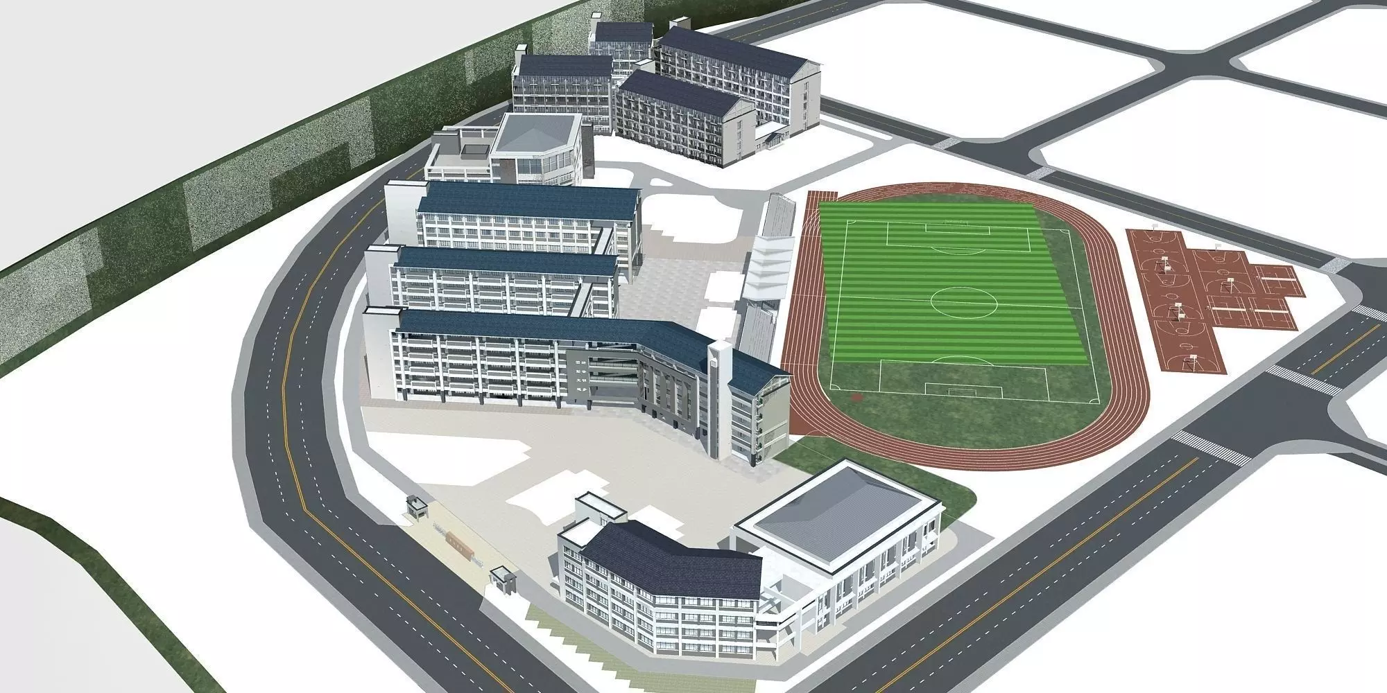 School Building 3D model_0