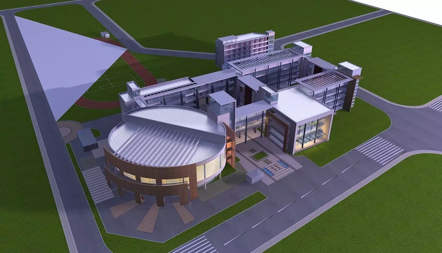 School Building 3D model_0
