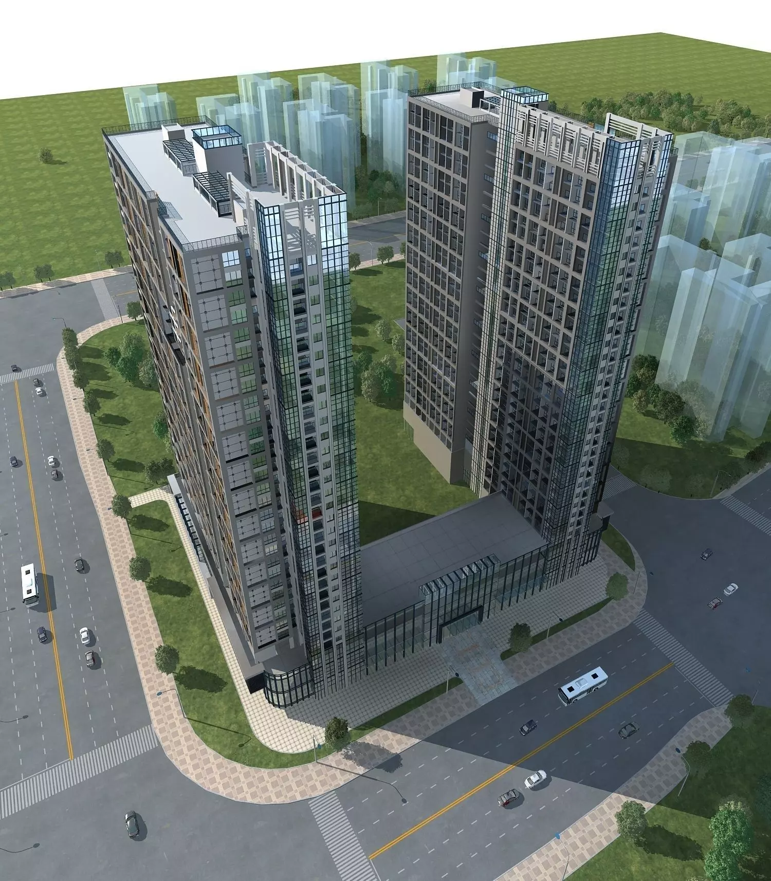 Office Building 3D model_0